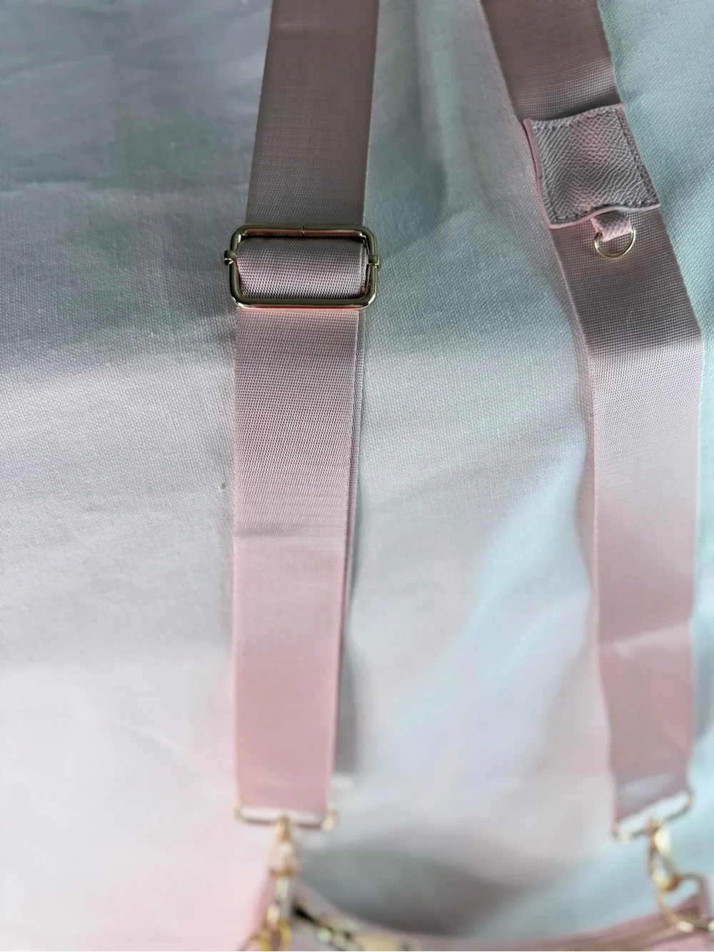 bebe Pink Signature Crossbody Bag with Coin Pouch, Keychain and adjustable Strap